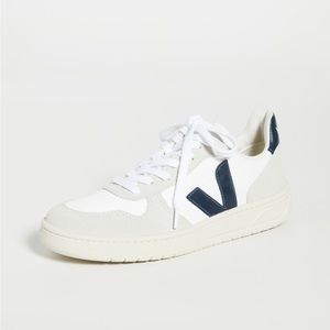 Veja V-10 Sneakers in White/Nautico